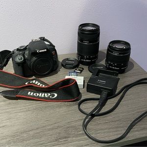 Canon T4i Rebel Body w/18-55mm, 55-250mm Lens, 2-4gb SD cards, battery & charger